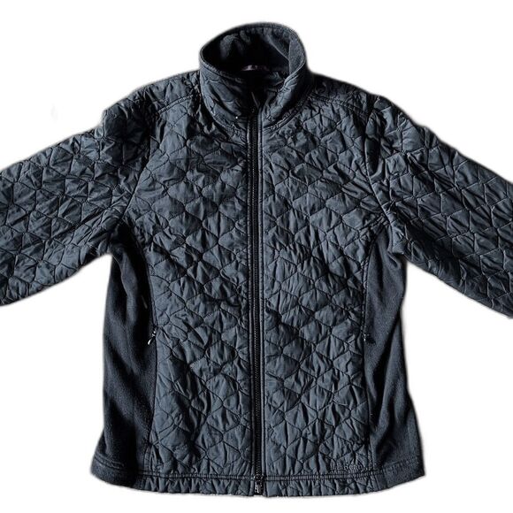 L.L. Bean Black Quilted Winter Jacket Coat Women's Size Small - Picture 2 of 8